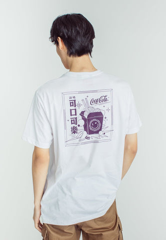 Coca-Cola White Basic Round Neck with Flat Print Modern Fit Tee - Mossimo PH