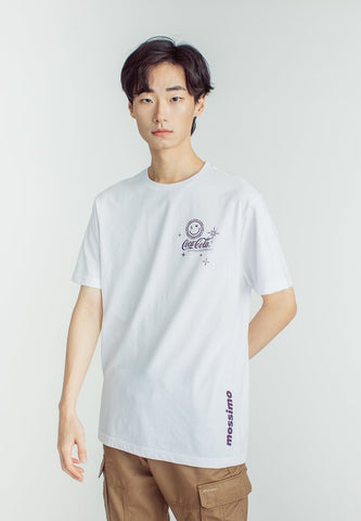 Coca-Cola White Basic Round Neck with Flat Print Modern Fit Tee - Mossimo PH