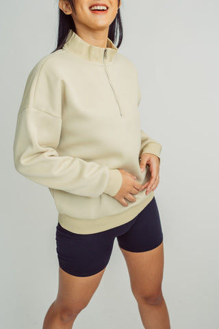 Cream Fashion Pullover Oversize with Mossimo Print Oversize Fit - Mossimo PH