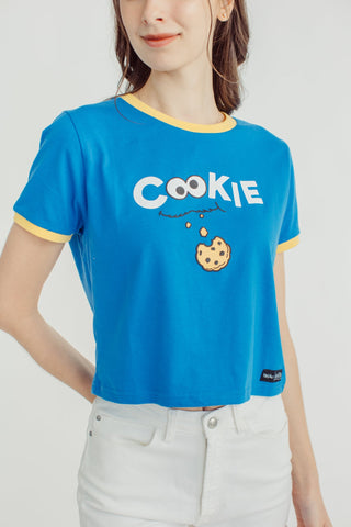 Daphne with Cookie Monster Print Classic Cropped Fit Tee - Mossimo PH