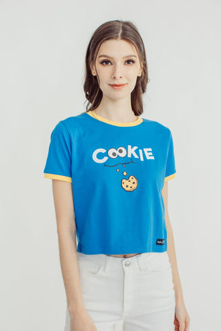 Daphne with Cookie Monster Print Classic Cropped Fit Tee - Mossimo PH