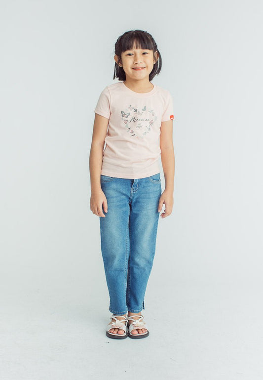 Dark Blue Cropped Slim Jeans with Side Slit Kids - Mossimo PH
