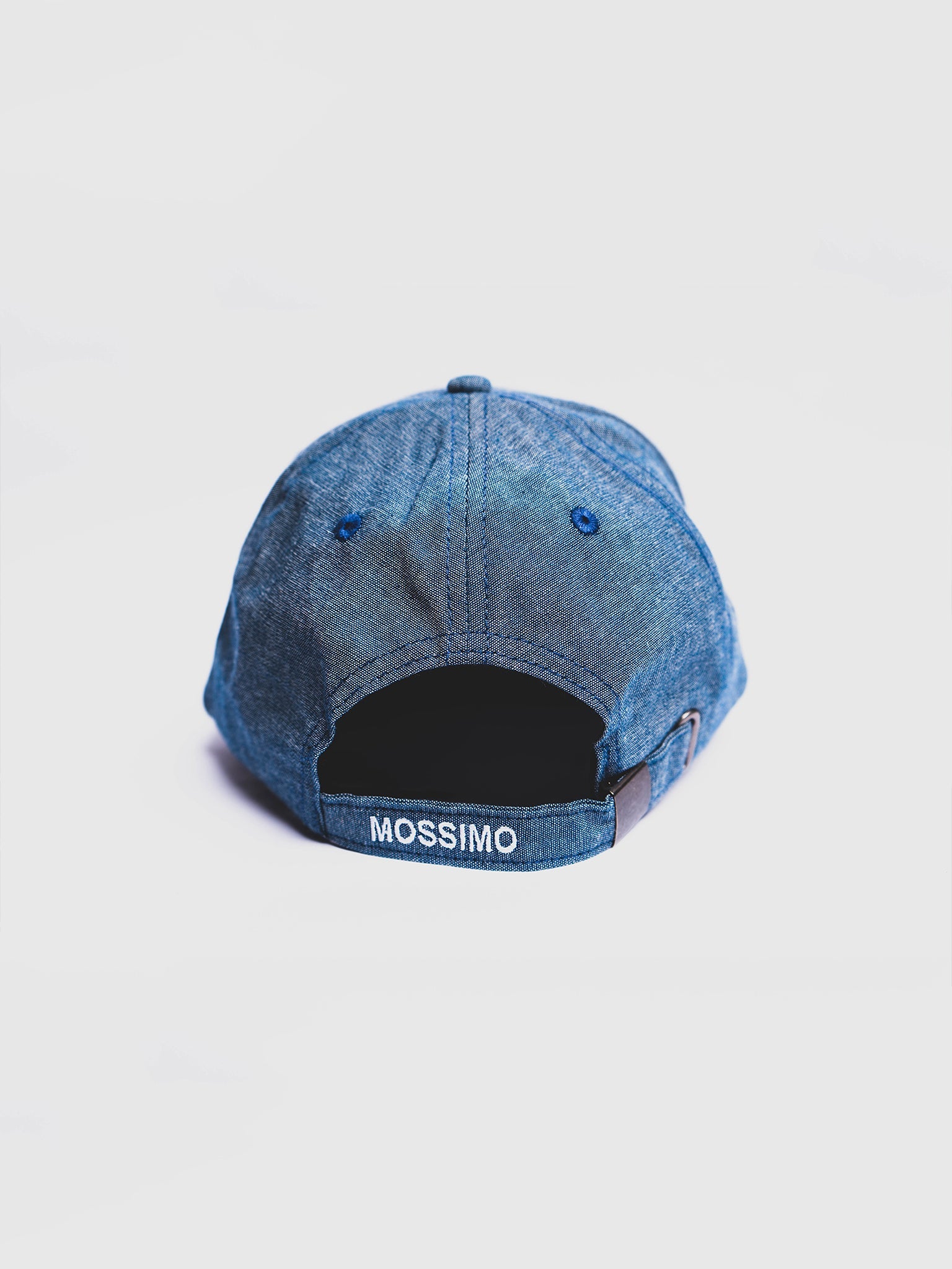 Denim Blue Baseball Cap with Embossed and Flat Embroidery - Mossimo PH