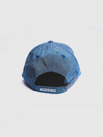 Denim Blue Baseball Cap with Embossed and Flat Embroidery - Mossimo PH