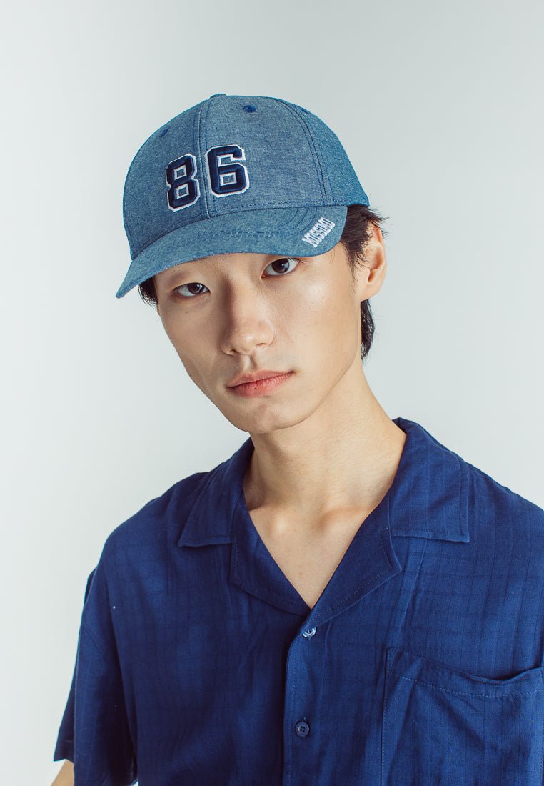 Denim Blue Baseball Cap with Embossed and Flat Embroidery - Mossimo PH