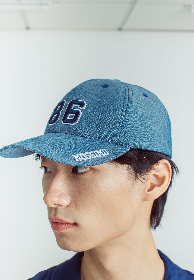 Denim Blue Baseball Cap with Embossed and Flat Embroidery - Mossimo PH