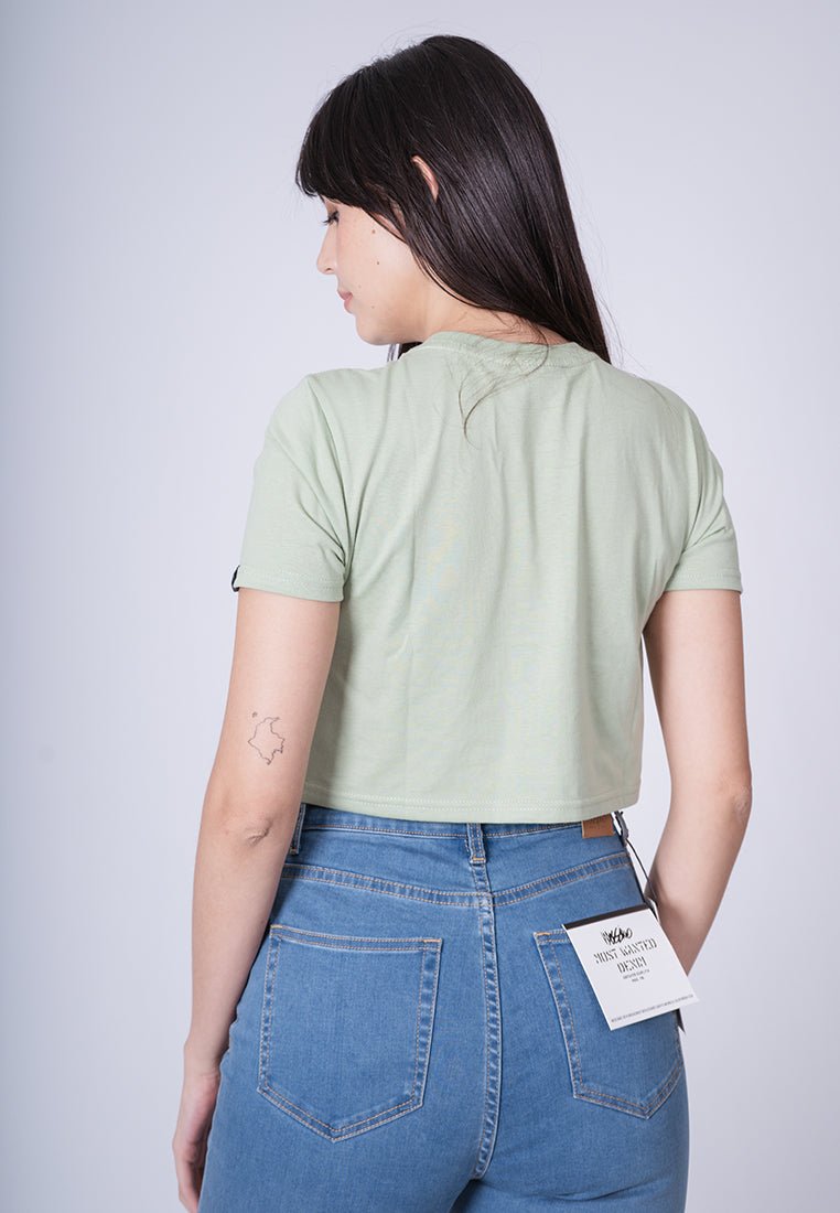 Dessert Sage with Mossimo Los Angeles California Flat Print Super Cropped Fit Tee - Mossimo PH