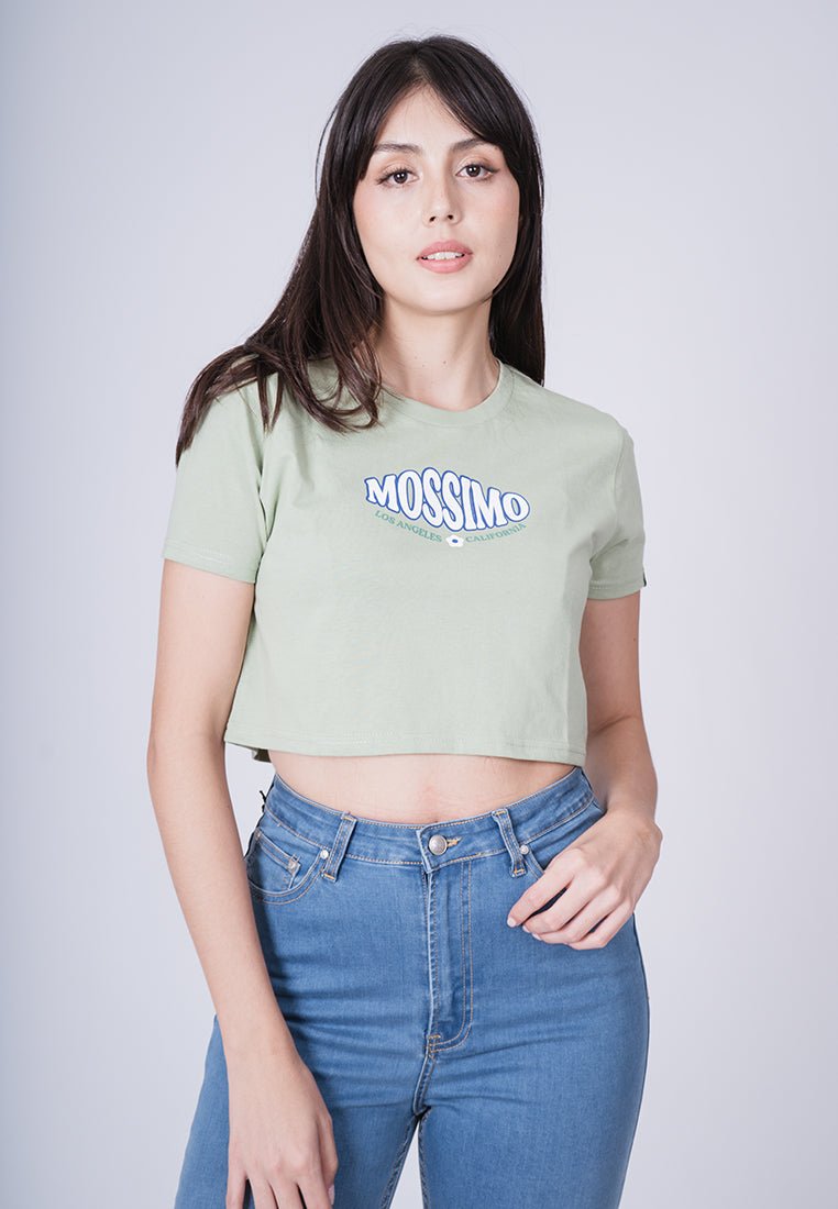 Dessert Sage with Mossimo Los Angeles California Flat Print Super Cropped Fit Tee - Mossimo PH