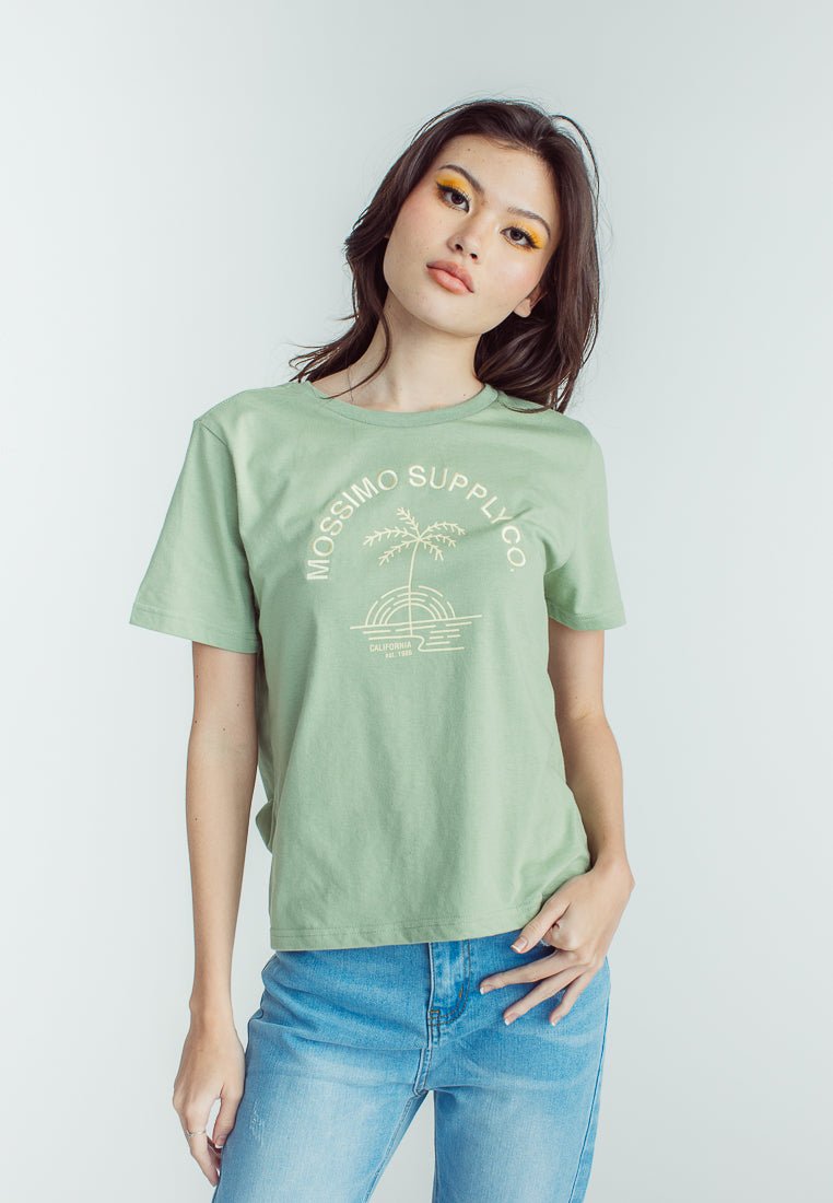 Dessert Sage with Mossimo Supply Co. Illustration and Embroidery Comfort Fit Tee - Mossimo PH