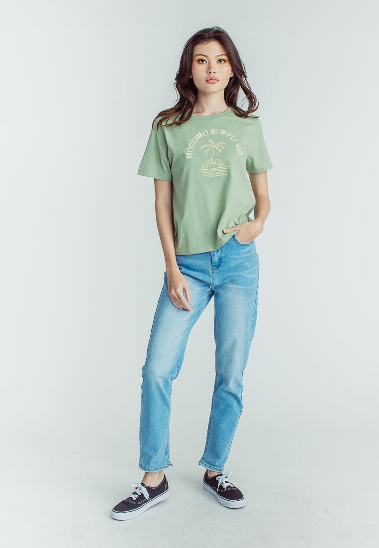 Dessert Sage with Mossimo Supply Co. Illustration and Embroidery Comfort Fit Tee - Mossimo PH