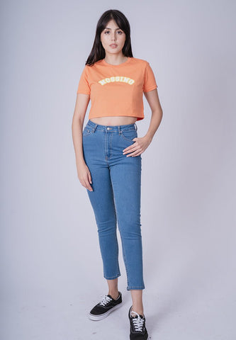 Dusty Orange with Mossimo Retro Design with Flat Print Super Cropped Fit Tee - Mossimo PH