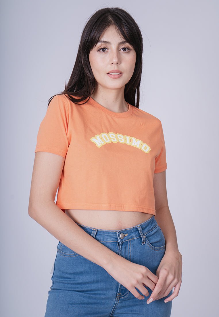 Dusty Orange with Mossimo Retro Design with Flat Print Super Cropped Fit Tee - Mossimo PH