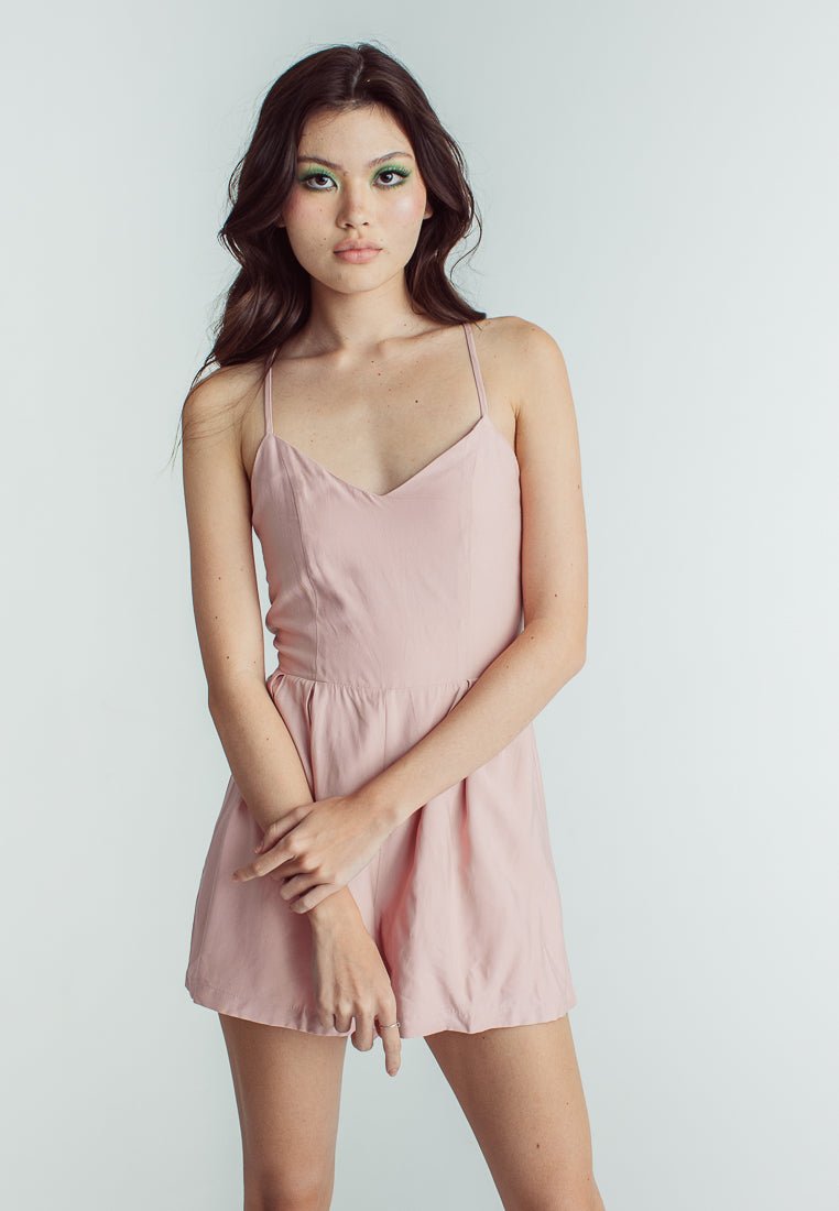 Elena Pink Wide Leg Romper - Mossimo PH
