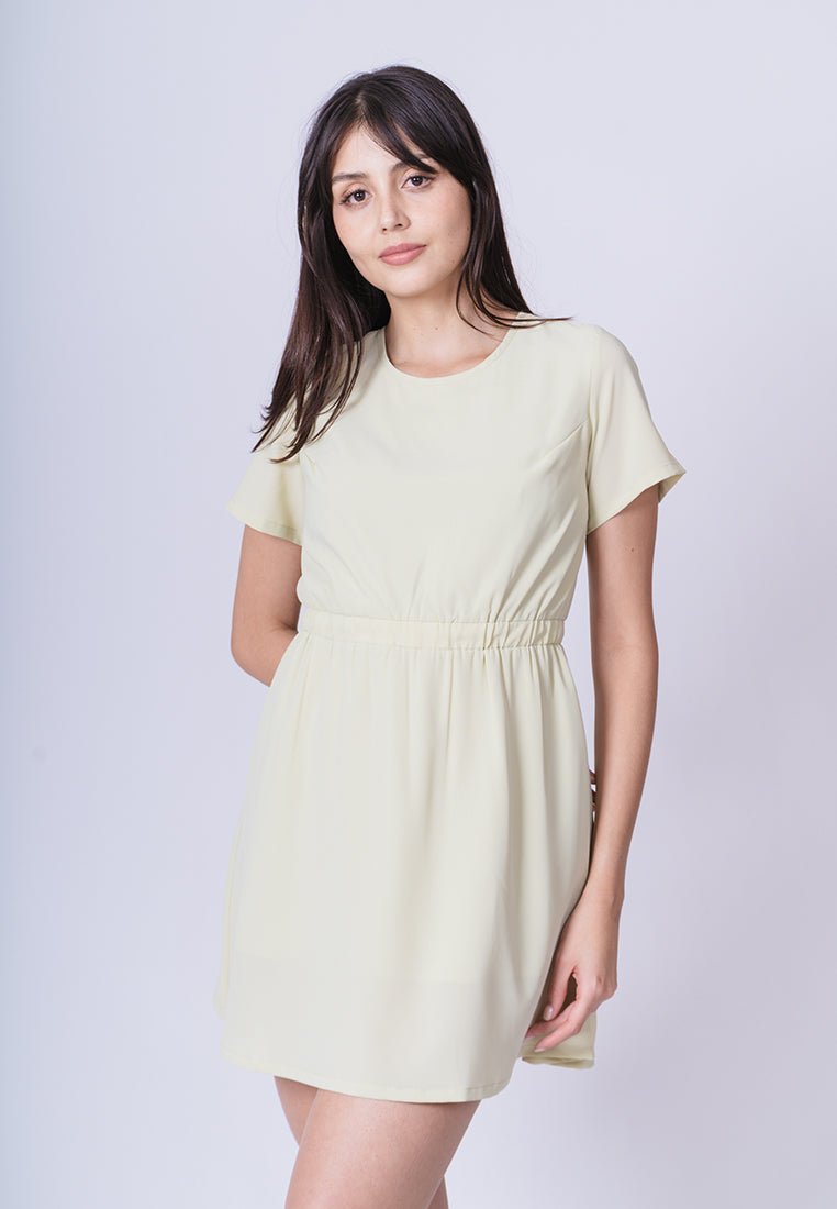 Eloisa Sage Green Round Neck Midi Dress - Mossimo PH