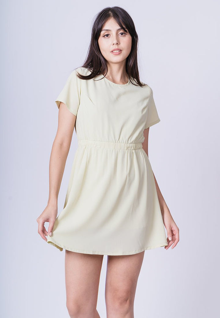 Eloisa Sage Green Round Neck Midi Dress - Mossimo PH