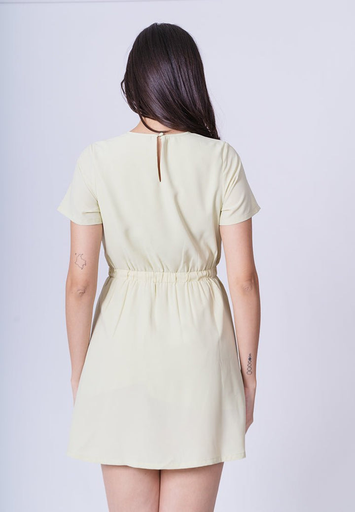 Eloisa Sage Green Round Neck Midi Dress - Mossimo PH