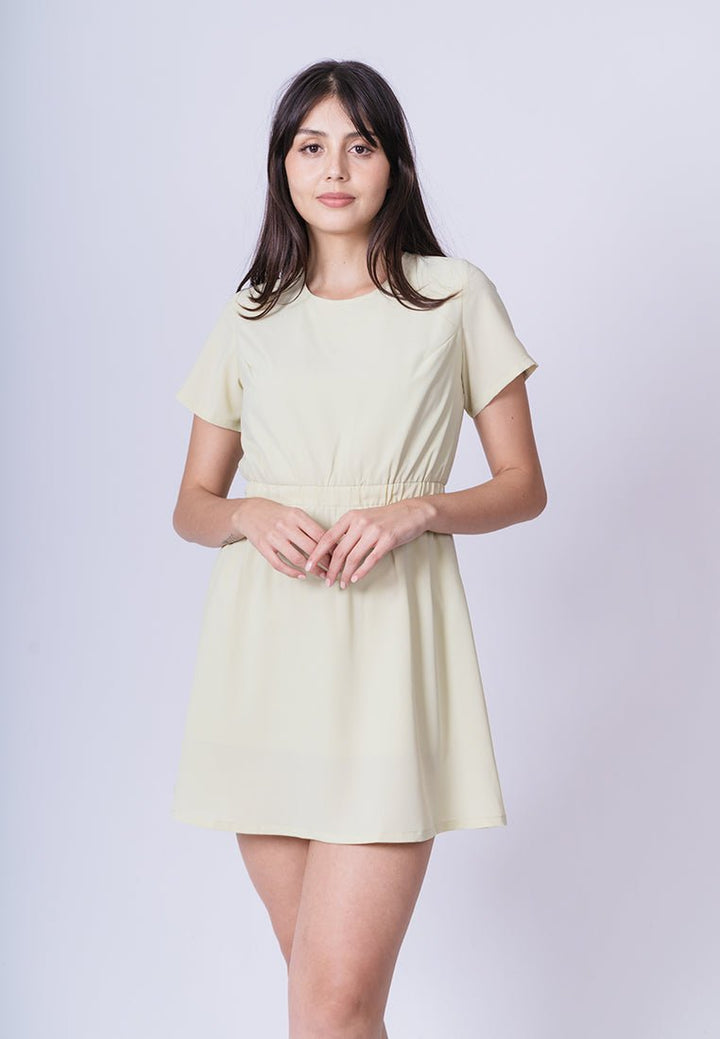 Eloisa Sage Green Round Neck Midi Dress - Mossimo PH