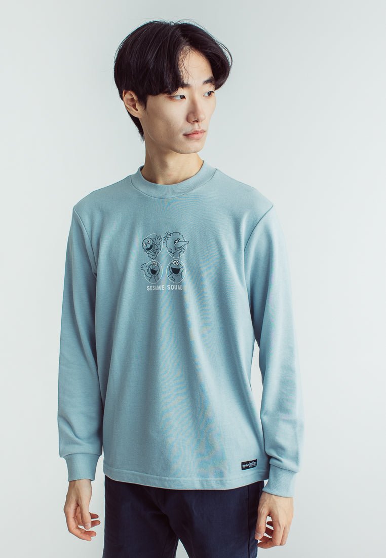 Ether Sesame Street with Group Print Design Terry Classic Fit Pullover - Mossimo PH