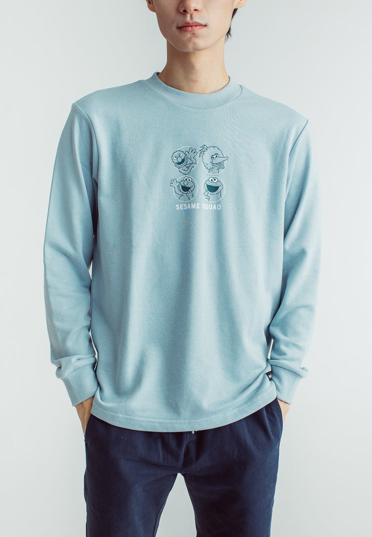 Ether Sesame Street with Group Print Design Terry Classic Fit Pullover - Mossimo PH