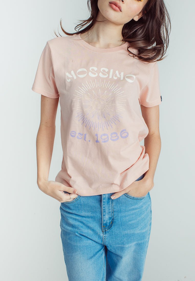 Evening Sand Classic Fit Tee with Mossimo Est. 1986 Sun Gradient Print Effect - Mossimo PH