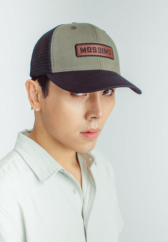 Fatigue Trucker Net Cap with Debossed Leather Patch - Mossimo PH