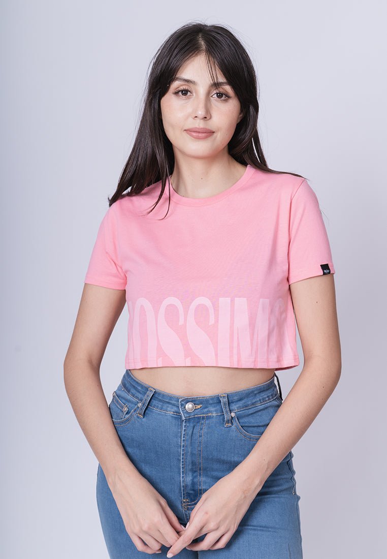 Flamingo Pink Mossimo Flat Print Super Cropped Fit Tee - Mossimo PH