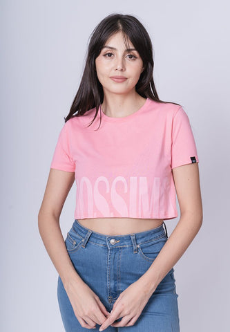 Flamingo Pink Mossimo Flat Print Super Cropped Fit Tee - Mossimo PH