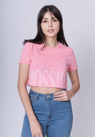 Flamingo Pink Mossimo Flat Print Super Cropped Fit Tee - Mossimo PH