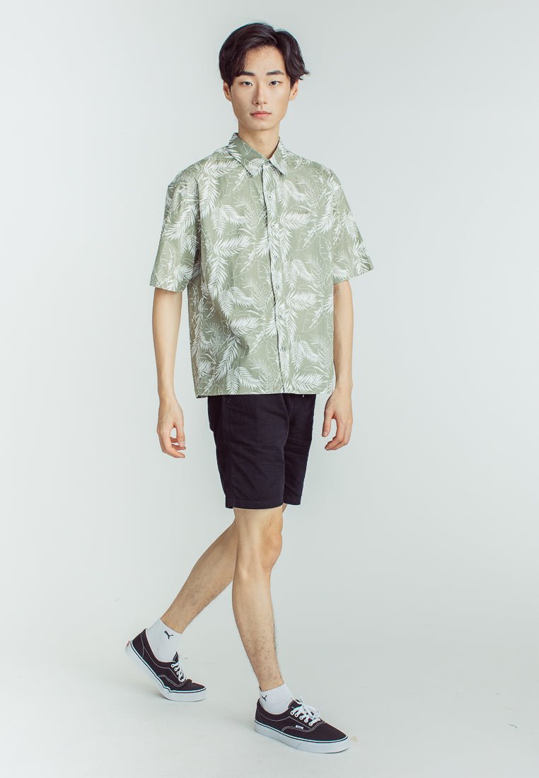 Francis Green Fashion Printed Button Down Short Sleeve with Embroidery - Mossimo PH