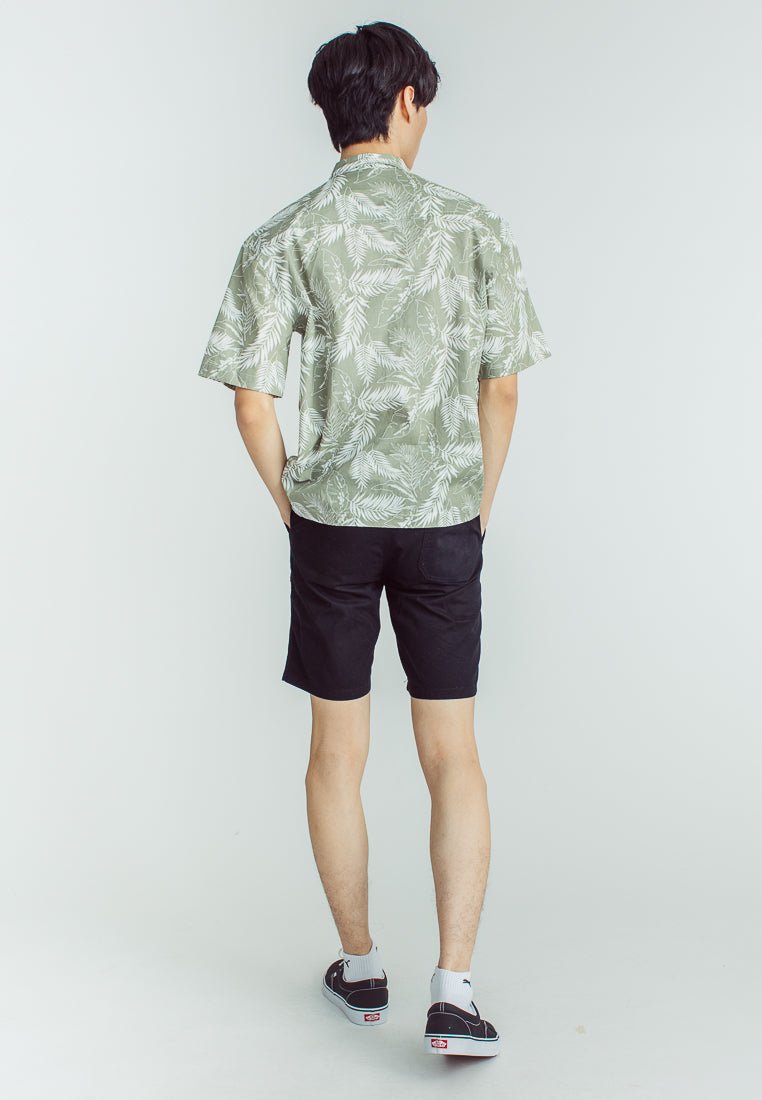 Francis Green Fashion Printed Button Down Short Sleeve with Embroidery - Mossimo PH