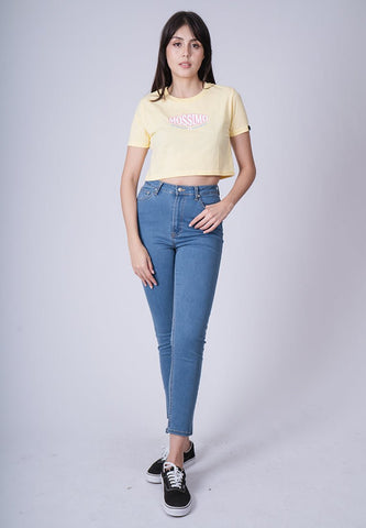 French Vanilla with Mossimo Los Angeles California Flat Print Super Cropped Fit Tee - Mossimo PH