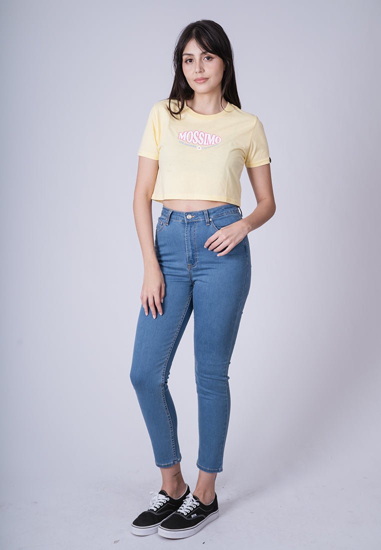 French Vanilla with Mossimo Los Angeles California Flat Print Super Cropped Fit Tee - Mossimo PH
