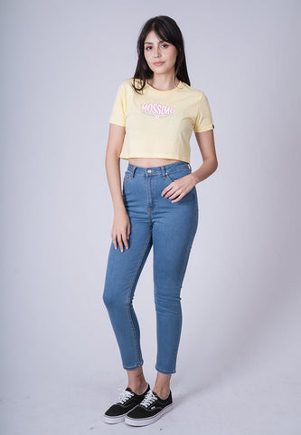 French Vanilla with Mossimo Los Angeles California Flat Print Super Cropped Fit Tee - Mossimo PH