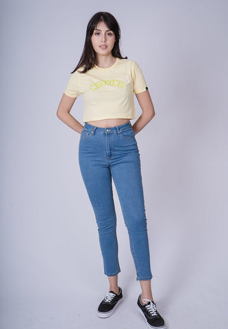 French Vanilla with Mossimo Retro Design with Flat Print Super Cropped Fit Tee - Mossimo PH