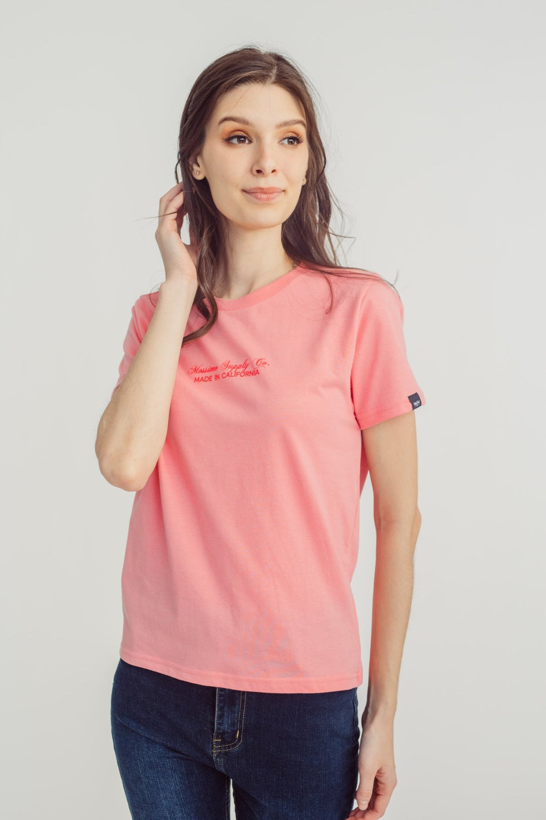 Geranium Pink with Mossimo Supply Co. Made in California Classic Fit Tee - Mossimo PH