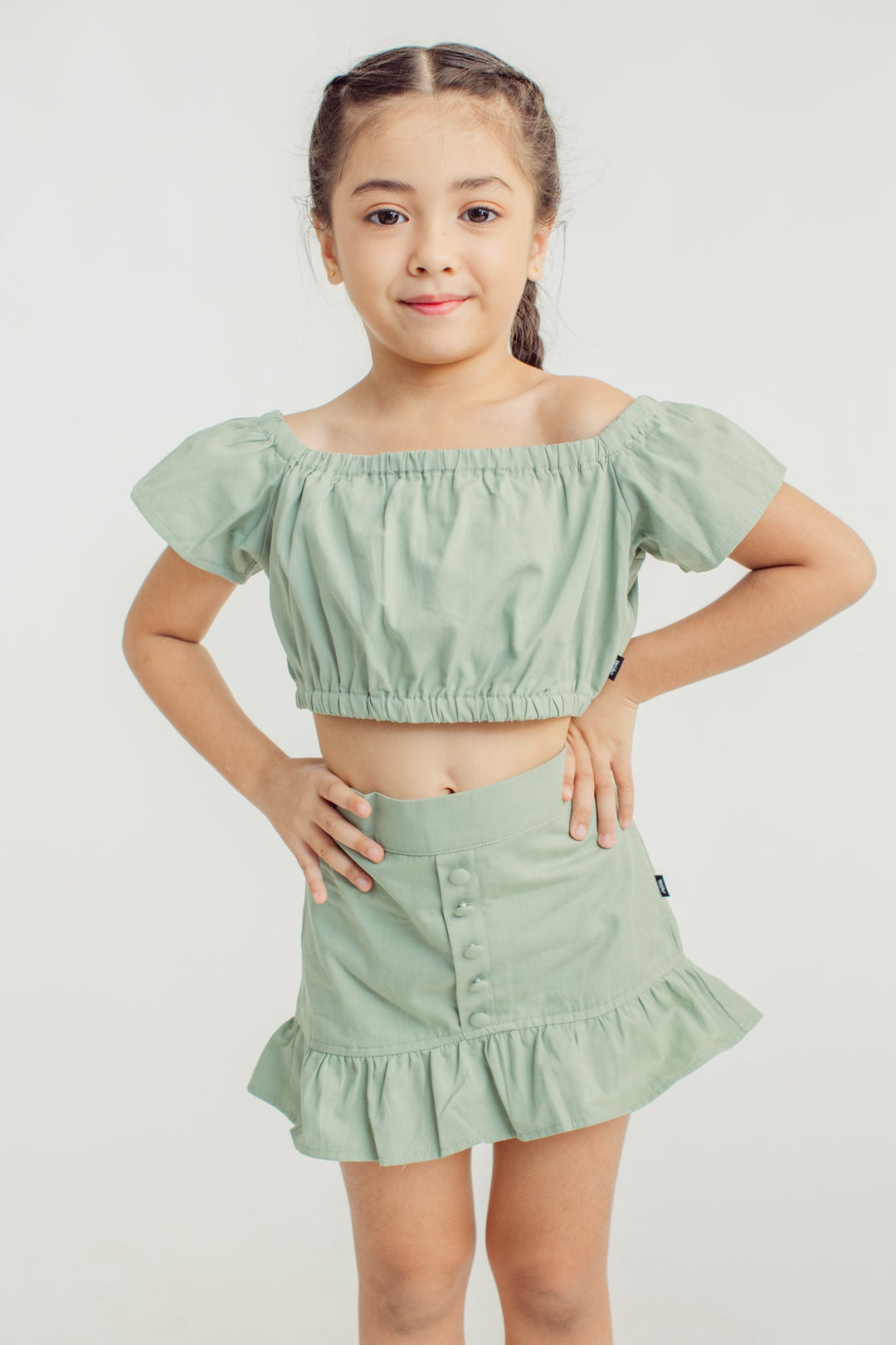 Girls Off Shoulder Crop Top & Skirt Set - Mossimo PH
