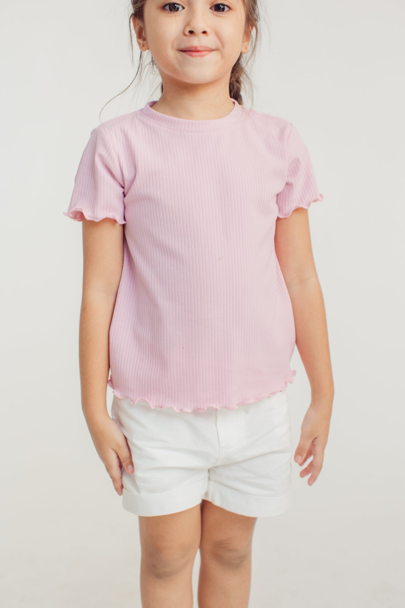 Girls Ribbed Top with Overlocked Edges Kids - Mossimo PH