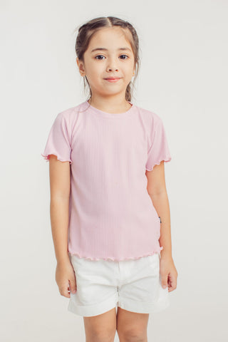 Girls Ribbed Top with Overlocked Edges Kids - Mossimo PH