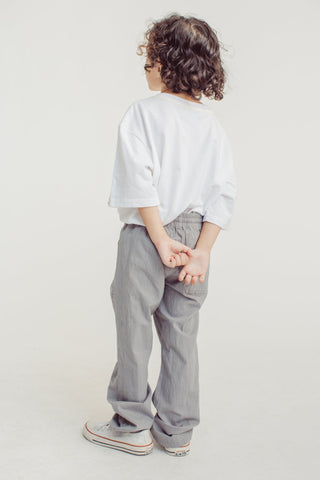 Gray Pull on Trousers with Shaping Darts and drawstring Kids Boys - Mossimo PH