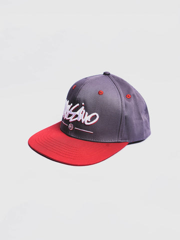 Gray Red Snapback Cap with Embossed Embroidery - Mossimo PH