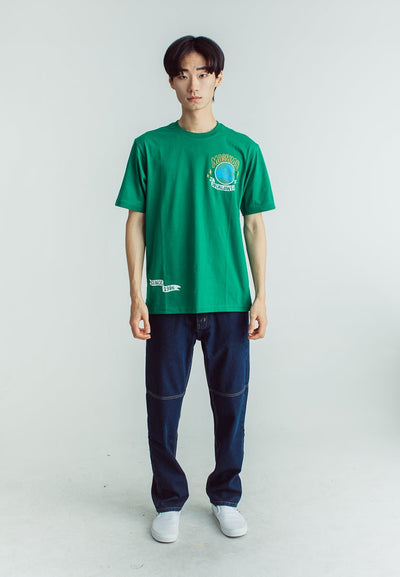 Green Comfort Fit Basic Round Neck Tee with Flat Print - Mossimo PH