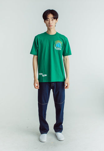 Green Comfort Fit Basic Round Neck Tee with Flat Print - Mossimo PH