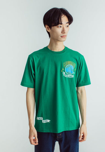 Green Comfort Fit Basic Round Neck Tee with Flat Print - Mossimo PH