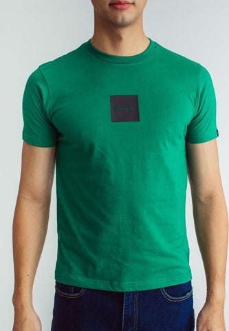Green Muscle Fit Basic Round Neck Tee with High Density Print - Mossimo PH