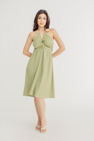 Hazel Olive Cut Out Neckline Maxi Dress - Mossimo PH