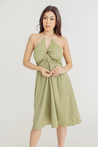 Hazel Olive Cut Out Neckline Maxi Dress - Mossimo PH