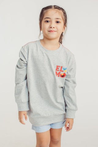 Heather Gray Pullover with Elmo Since 81 Print - Mossimo PH