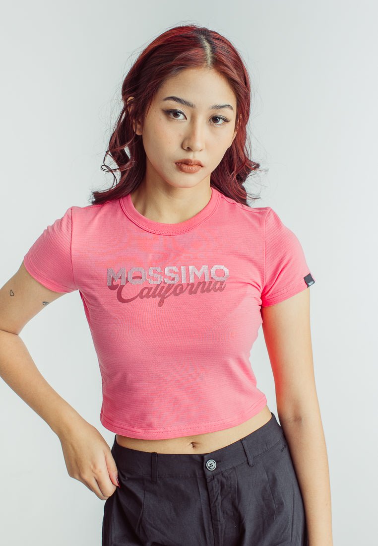 Hot Pink Premium with Mossimo Cali Foil and High Density Print New Generation Croppped Fit Tee - Mossimo PH