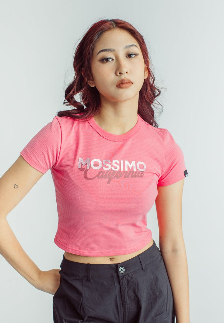 Hot Pink Premium with Mossimo Cali Foil and High Density Print New Generation Croppped Fit Tee - Mossimo PH