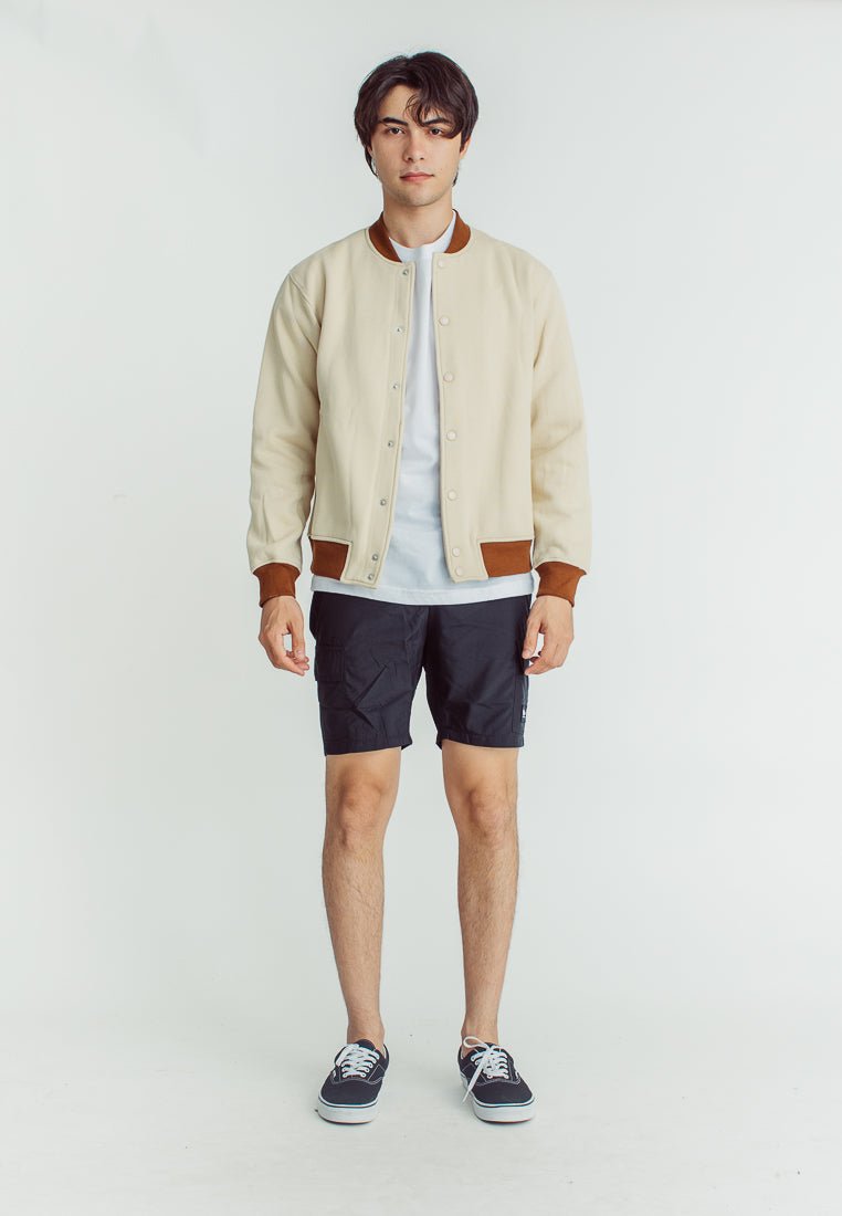 Inigo Beige Classic Fit Varsity Jacket - Mossimo PH